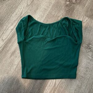 Dark Green Crop Top